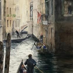 The Floating City 20"x30" watercolor